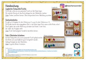 Vorschau - Fördermaterial/Inklusion - Aufgaben zu den Rechenfrüchten - Seite 1
