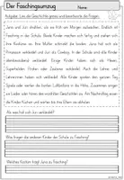 Vorschau - Arbeitsblätter - Lesen Verstehen Fasching Karneval Klasse 2 bis 3 - Seite 3