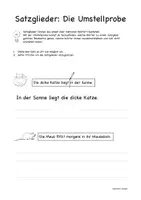 Vorschau - Arbeitsblätter - Satzglieder: Die Umstellprobe - Arbeitsblätter - Seite 3