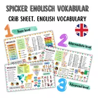 Vorschau - Poster - Crib sheet. ENGLISH VOCABULARY. SPICKER ENGLISCH VOKABULAR - Deckblatt