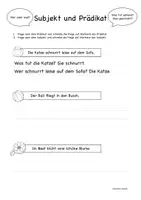 Vorschau - Arbeitsblätter - Satzglieder: Subjekt und Prädikat - Arbeitsblätter - Seite 3