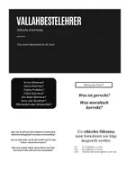 Vorschau - Stundenentwürfe - Ethische & moralische Dilemma(ta) - Deckblatt