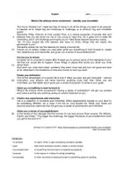 Vorschau - Arbeitsblätter - Text zum Thema bucket list und persönlichen Zielen - Deckblatt