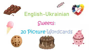 Vorschau - Fördermaterial/Inklusion - English-Ukrainian: Sweets Picture-Wordcards - Seite 2