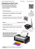 Vorschau - Arbeitsblätter - Arbeitsblatt "Tinte" + Onlineübung & MP3 + - Deckblatt