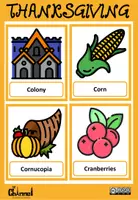 Vista previa - Tarjetas / Manipulativos - THANKSGIVING - 30 Colour Flashcards - página 2