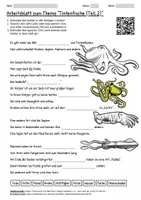 Vorschau - Arbeitsblätter - Arbeitsblatt "Tintenfische" + Onlineübung & MP3 + Mindmap + Infografik - Seite 3