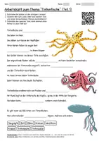 Vorschau - Arbeitsblätter - Arbeitsblatt "Tintenfische" + Onlineübung & MP3 + Mindmap + Infografik - Deckblatt