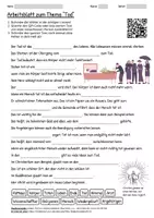 Vorschau - Arbeitsblätter - Arbeitsblatt "Tod" + Onlineübung & MP3 + Mindmap + Infografik - Deckblatt
