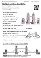 Vorschau - Arbeitsblätter - Arbeitsblatt "Tower Bridge" + Onlineübung & MP3 + - Deckblatt