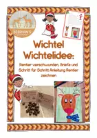 Vorschau - Mal- und Bastelvorlagen - Wichtelidee Rentier Bastelanleitung - Deckblatt
