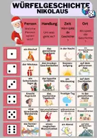 Vorschau - Arbeitsblätter - Würfelgeschichte Nikolaus - Deckblatt