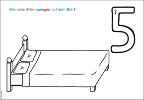 Vorschau - Arbeitsblätter - Heft: 5 Little Monkeys - 5 Kleine Affen (Erstes Zählen) auf dt./engl. - Seite 3