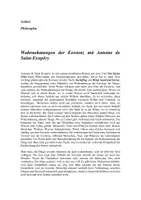 Vorschau - Text - Wahrnehmungen der Existenz mit Antoine de Saint-Exupéry - Deckblatt