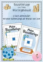 Vorschau - Arbeitsblätter - Bauunterlage für Würfelgebäude Freebie 2-fach differenziert - Deckblatt