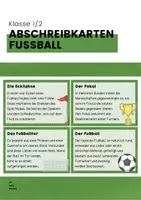 Vorschau - Aufgabenkarten - Lese- und Abschreibkarten Fußball - Deckblatt