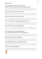 Vorschau - Arbeitsblätter - Die indirekte Rede, Konjunktiv Aufgaben und Lösung - Seite 2