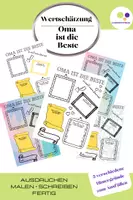 Vorschau - Arbeitsblätter - Wertschätzung für Oma - Vorlage zum Ausfüllen - Geschenk für die Oma - Deckblatt