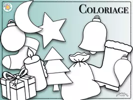 Aperçu - Matériel pour travaux manuels / dessin - COLORIAGE „Noël“ - Page de couverture
