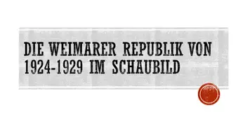 Vorschau - Präsentationen/Tafelbilder - Die goldenen Zwanziger im Schaubild - Seite 1