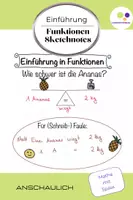 Vorschau - Fördermaterial/Inklusion - Wie schwer ist eine Ananas? - Einführung in Funktionen mit Sketchnotes - Deckblatt