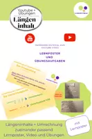 Vorschau - Arbeitsblätter - Längeninhalte und Umrechnung - passend zum YouTube Video - Deckblatt