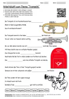 Vorschau - Arbeitsblätter - Arbeitsblatt "Trompete" + Onlineübung & MP3 + Mindmap + Infografik - Deckblatt