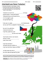 Vorschau - Arbeitsblätter - Arbeitsblatt "Tschechien" + Onlineübung & MP3 + Infografik - Deckblatt