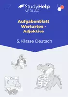 Vorschau - Arbeitsblätter - Materialpaket - Aufgabenblätter Deutsch für die 5. Klasse - Deckblatt