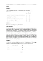 Vorschau - Arbeitsblätter - Aufgabenblatt Deutsch: Wortarten - Präpositionen für die 5. Klasse - Seite 1