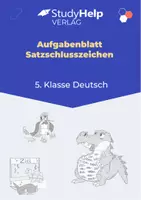 Vorschau - Arbeitsblätter - Aufgabenblatt Deutsch: Satzschlusszeichen (5. Klasse) - Deckblatt