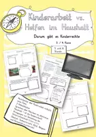 Vorschau - Arbeitsblätter - Kinderrechte: Ist Helfen im Haushalt Kinderarbeit? - Deckblatt