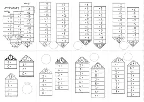 Vorschau - Arbeitsblätter - Zahlen zerlegen bis 10 – Faltheftchen (Mathe Grundschule) - Seite 1