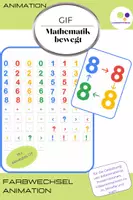 Vorschau - Videos - Materialpaket: Cliparts mit Farbwechsel - Animation: Alphabet + Zahlen + Rechenzeichen + Sonderzeichen, bunt im gif-Format - Seite 1