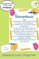 Vorschau - Poster - Klassenbuch | Anleitung für Klassenbuchführer - Deckblatt