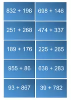 Vorschau - Aufgabenkarten - Karten Rechnen im ZR 1000 HZE + HZE - Seite 1