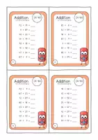 Vorschau - Arbeitsblätter - ADDITION / Karteikarten / ZR 100 mit Zehnerübergang - Deckblatt