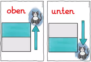 Vorschau - Fördermaterial/Inklusion - rechts, links, oben, unten - Lagebeziehungen Einführung/Wiederholung - Seite 3