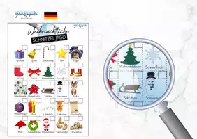 Vorschau - Spiele - Schatzsuche Weihnachten, Weihnachtliche Schnitzeljagd - Deckblatt