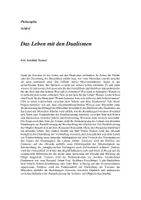 Vorschau - Text - Das Leben mit den Dualismen - Deckblatt