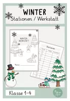 Vorschau - Unterrichtsreihen - Winter Stationen Werkstatt Arbeitsheft - Seite 1