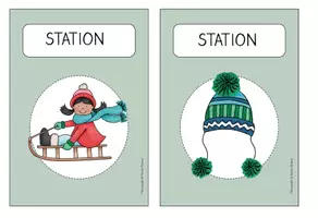 Vorschau - Bildkarten - Stationskarten Stationen Winter universal 20 Stück - Seite 3