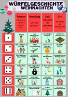 Vorschau - Arbeitsblätter - Würfelgeschichte Weihnachten + Vorlage - Deckblatt