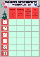 Vorschau - Arbeitsblätter - Würfelgeschichte Weihnachten + Vorlage - Seite 1