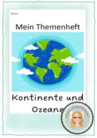 Vorschau - Arbeitsblätter - Kontinente und Ozeane Themenheft - Deckblatt