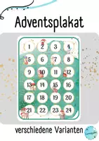 Vorschau - Anderer Materialtyp - Adventsplakat: Countdown bis Weihnachten - Deckblatt