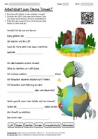 Vorschau - Arbeitsblätter - Lernposter + Arbeitsblatt "Umwelt" + Onlineübung & MP3 + Infografik - Seite 1