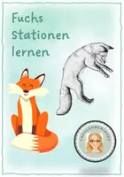 Vorschau - Arbeitsblätter - Fuchs Stationen lernen🦊 - Deckblatt