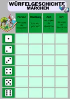 Vorschau - Spiele - Würfelgeschichte Märchen + Vorlage - Seite 1
