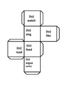 Vorschau - Spiele - simple present Würfel speaking activity - Deckblatt